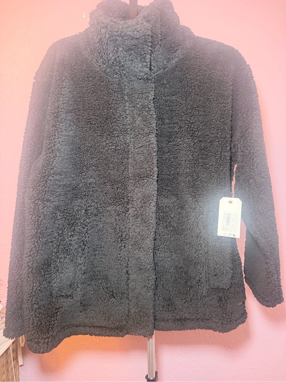 Billabong Women's Plush Teddy Coat - Black
